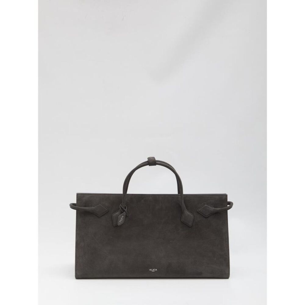 ALAIA Suede Top Handle Bag Women GREY Handbags